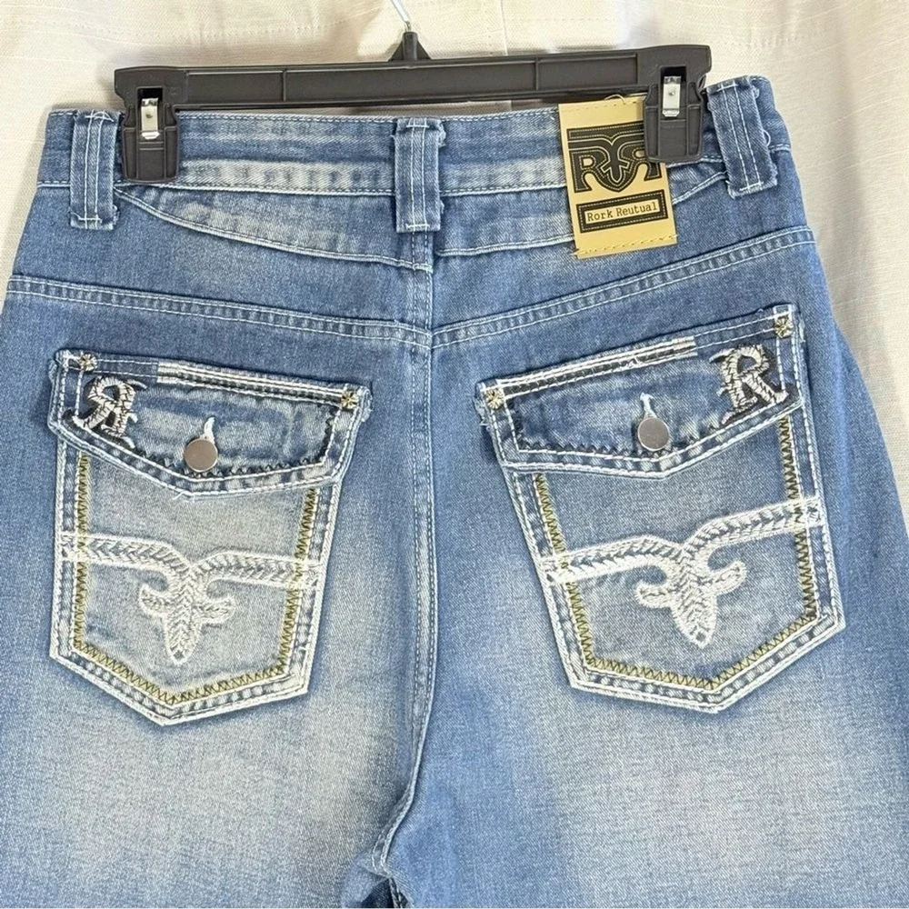 Rork Reutual Blue Relaxed Men‎ Jeans 31x 27.5 wide leg